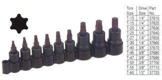 Super Torx Set, 20 PercentStronger than One-Piece Bits