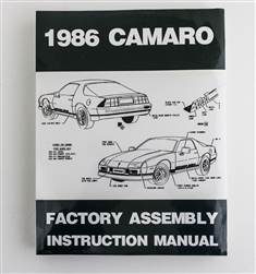 1986 Camaro Factory Assembly Instruction Manual Book