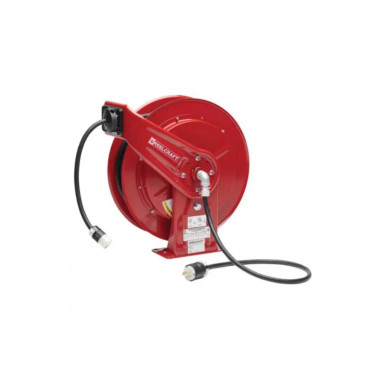 Reelcraft L 70075 123 3AC 12/3 75 ft. Heavy Duty Single Receptacle Power Cord Reel