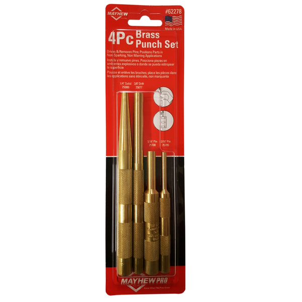 4 Piece Brass Punch (INCH) Set MAY62278