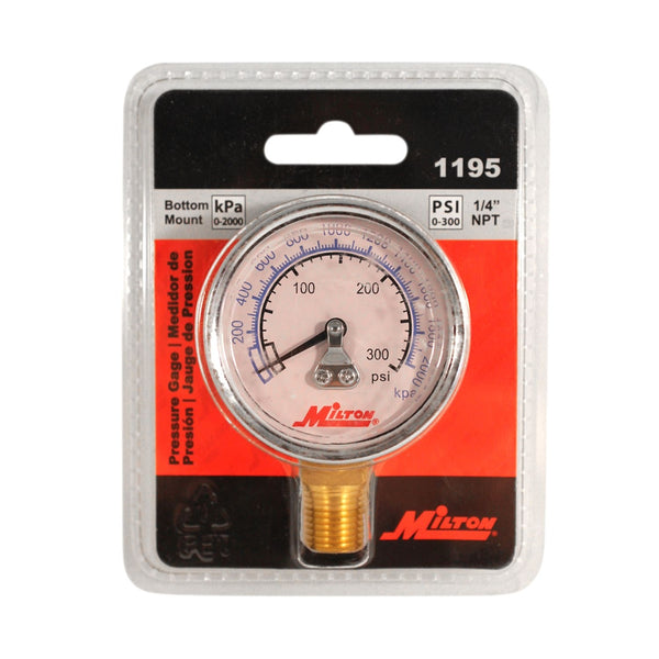 Milton 1/4 in. NPT High Pressure Gauge