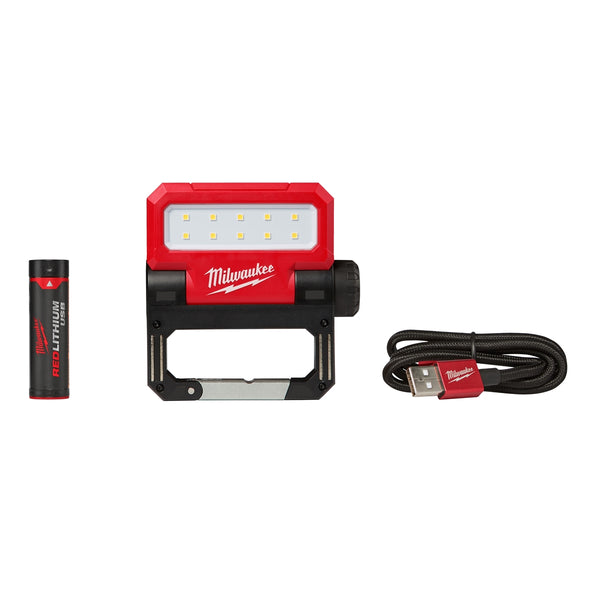 USB Rechargeable ROVER Pivoting Flood Light w/ (1) REDLITHIUM Battery Kit