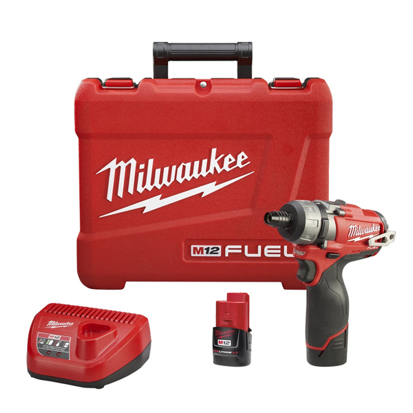 Milwaukee M12 Fuel 1/4 in. Hex 2-Speed Screwdriver w/ (2) Batteries Kit