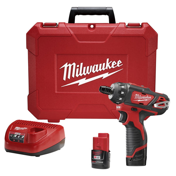 M12 1/4" Hex 2-Speed Cordless Screwdriver w/ (1) Battery Kit