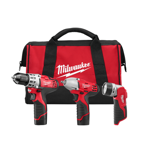M12-Cordless LITHIUM-ION 3-Tool Combo Kit 2493-23