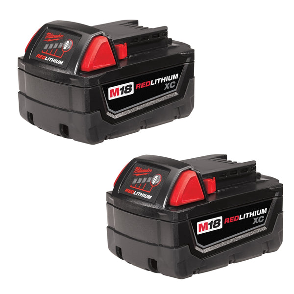 Milwaukee 2-Pack of M18 REDLITHIUM XC3.0 Battery, 3.0-Amp hour - 54 Watt/hr Battery