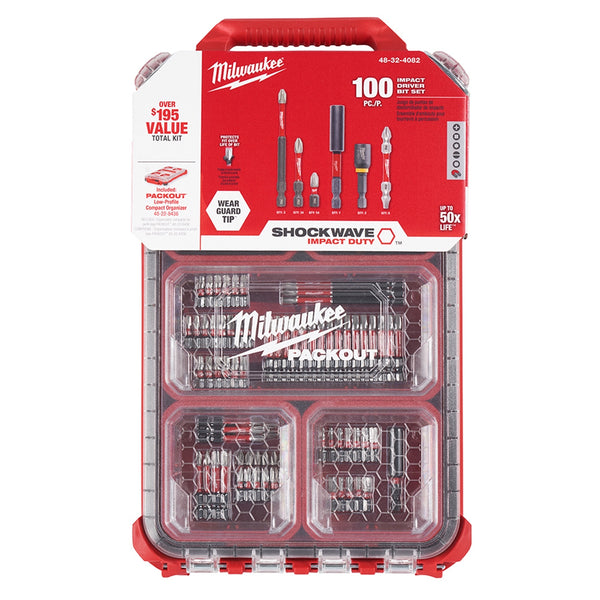 100 Pc. Shockwave PACKOUT Bit Set