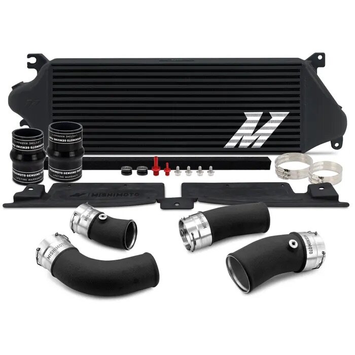 Mishimoto MMINT-TAC-24KBKBK Performance Intercooler Kit for 24-26 Toyota Tacoma with Black Intercooler and Black Pipes