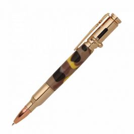 MaxWood Bullet-Style Pen Turning Kit - Bolt Action - Gold Finish