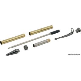 MaxWood Slimline Pen Turning Kit - Twist - Gun Metal Finish