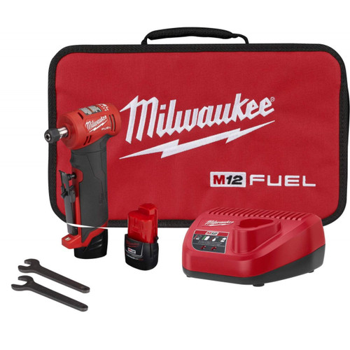 Milwaukee M12" Fuel Right Angle Die Grinder Kit