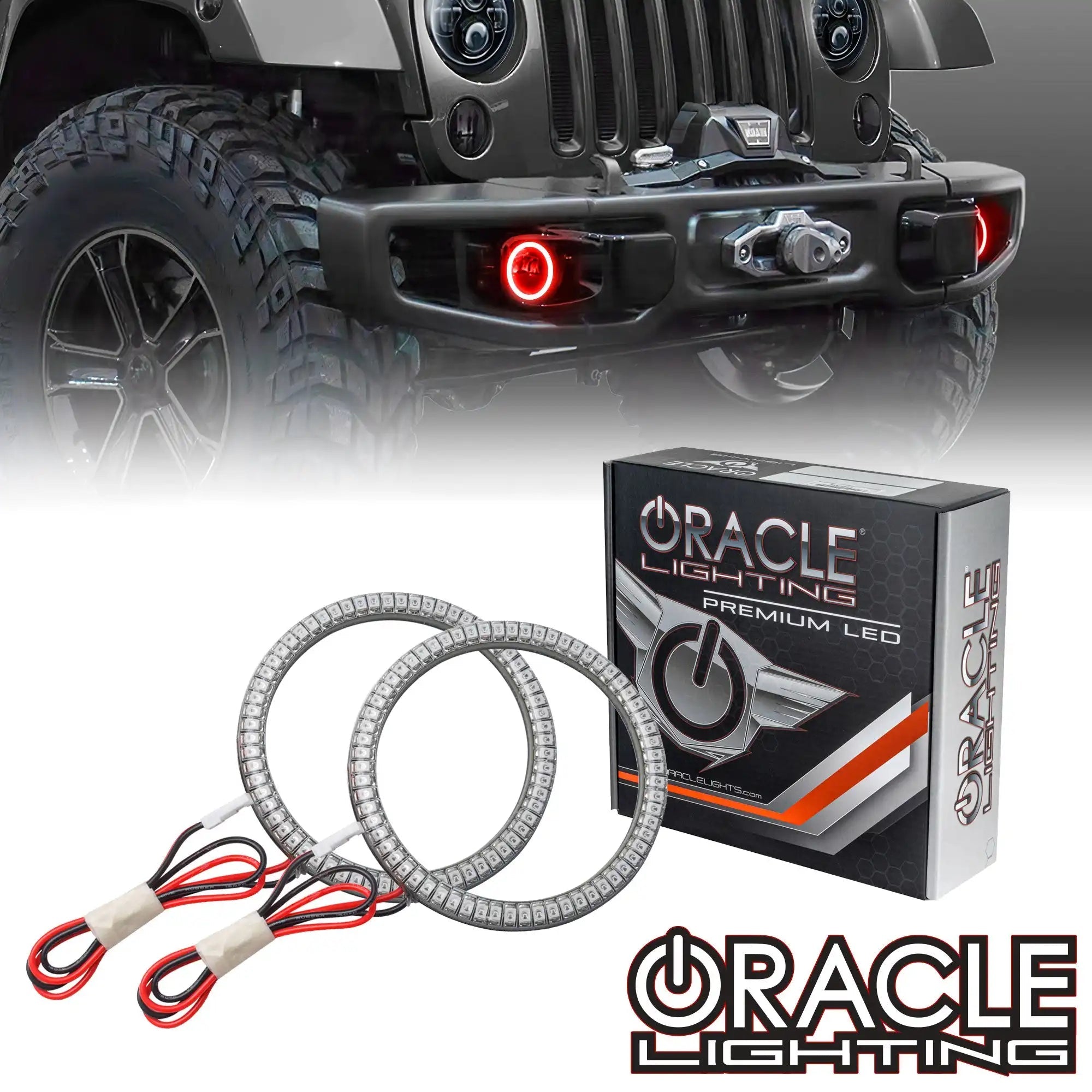 Oracle Lighting 1215-001 Jeep Wrangler JL/Gladiator JT LED Surface Mount Fog Light Halo Kit - White