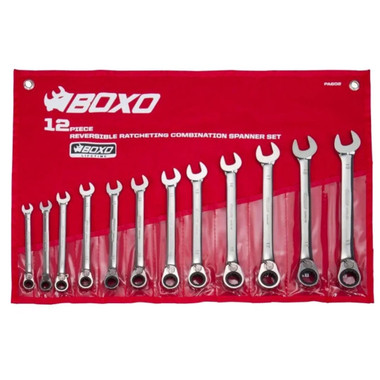 Boxo PA602 12 PC Reversible Ratcheting Wrench Set