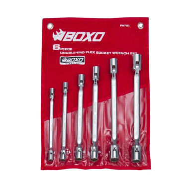 Boxo PA701 6-Piece Metric Double Ended Flex Socket Wrench Set