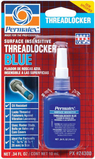 Medium Threadlocker 10ml Bottle - Blue 24300