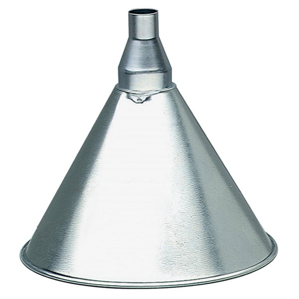 7" Diameter 1 Quart Galvanized Utility Steel Funnel
