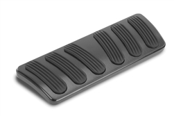 Lokar 1967 - 1981 Camaro Black Billet Aluminum Curved Automatic Brake Pad with Rubber Inserts