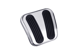 Lokar 1967 - 1968 Brushed Billet Aluminum Emergency Parking Brake Pedal Cover with Rubber Inserts