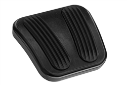 Lokar 1967 - 1968 Black Billet Aluminum Emergency Parking Brake Pedal Cover with Rubber Inserts