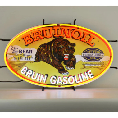 Neonetics 5GSBRN Gas -Bruinoil Bruin Gasoline Neon Sign