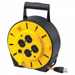 Prime 25' Extension Cord Reel with Four Outlets (16/3)
