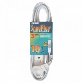 Prime 10' Low-Profile Triple Tap Extension Cord - 16/3