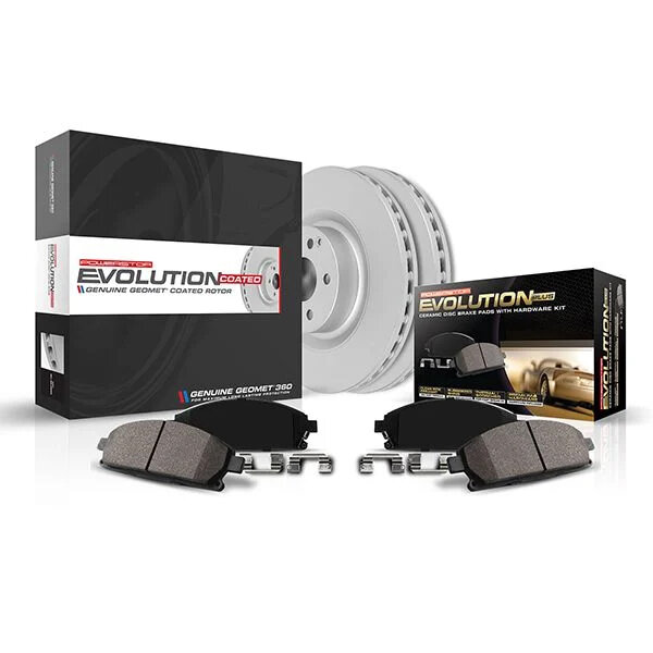 PowerStop CRK137 Front Z17 Evolution GEOMET Fully Coated Rotor Brake Kit for 05-23 Toyota Tacoma