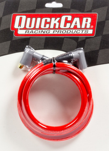 Quickcar Red 48in 11.5mm Spiral Core Coil Wire HEI to Socket 40-485