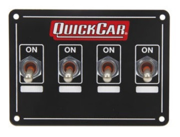 Quickcar Accessory Panel 4 Switch Weatherproof 4-1/8 x 3 Black 50-719