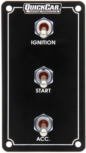 QuickCar Extreme Vertical 3-Switch Ignition Panel 2-1/2 x 4-5/8 50-7931