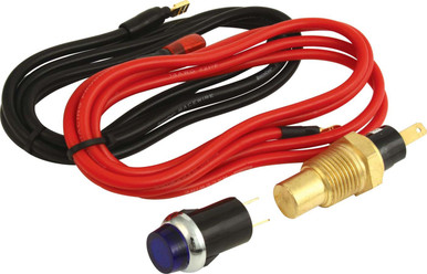 QuickCar Water Temperature Warning Light Kit 235°F Blue Lens 1/2" NPT Male 61-712