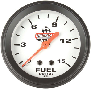 QuickCar Fuel Pressure Gauge 0-15 PSI 2-5/8" Mechanical Silver Face 611-6000