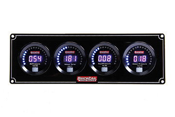 Quickcar Digital 4-Gauge Panel Oil Pressure Water Temperature Fuel Pressure Water Pressure 67-4026