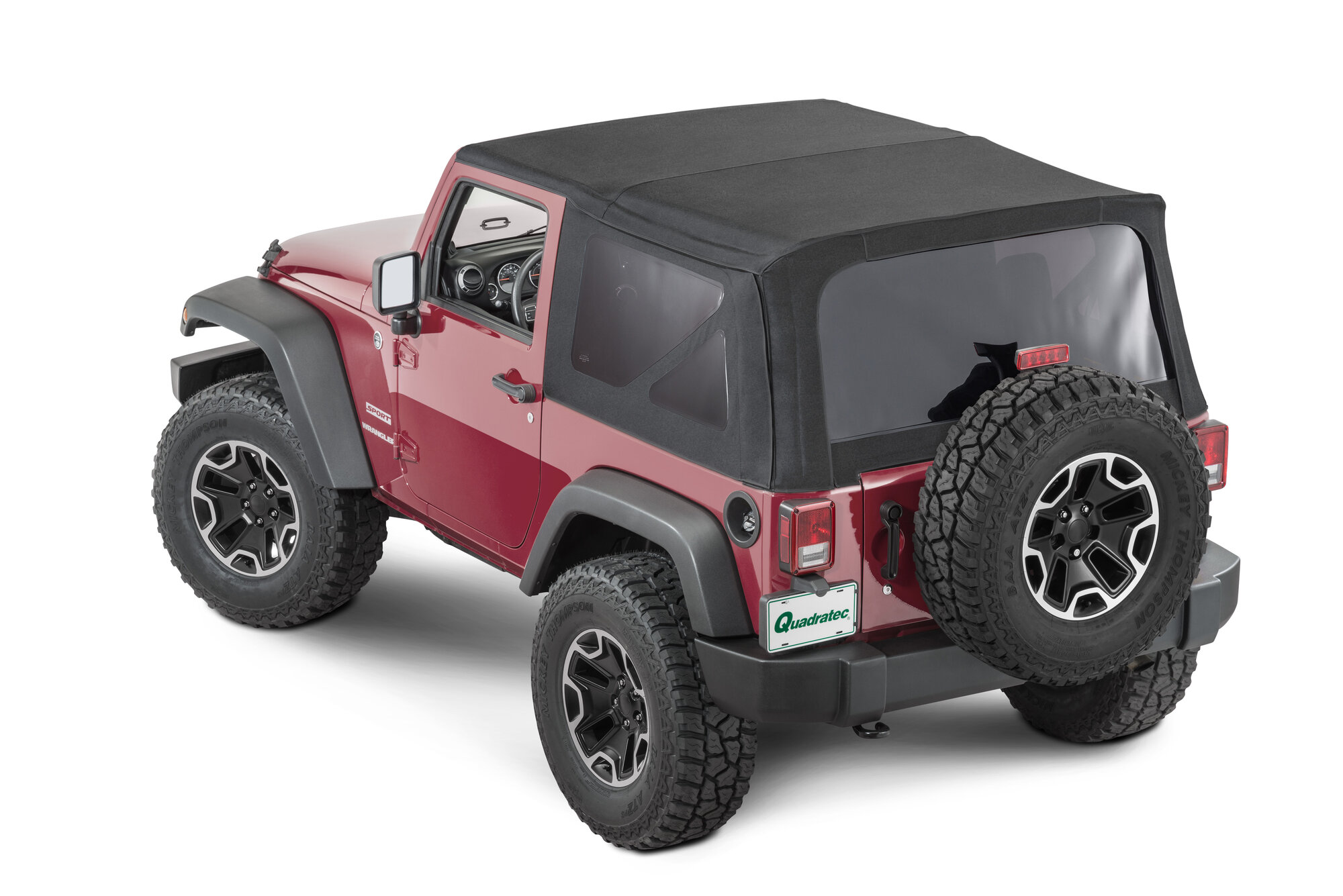 QuadraTop Complete Soft Top in Black Twill for 07-18 Jeep Wrangler JK 2-Door