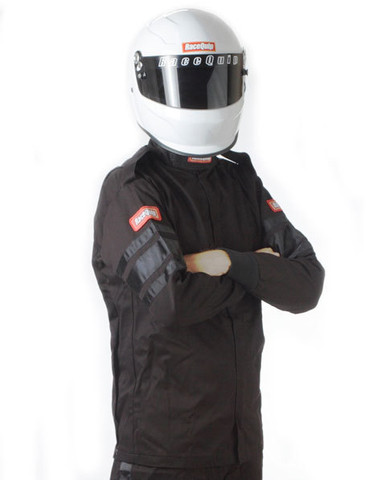Racequip Black Jacket Single Layr Large 111005