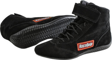 Racequip Shoe Mid-Top Black Size 12 SFI 30300120