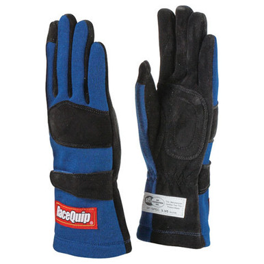 Racequip Gloves Double Layer Small Blue SFI 355022