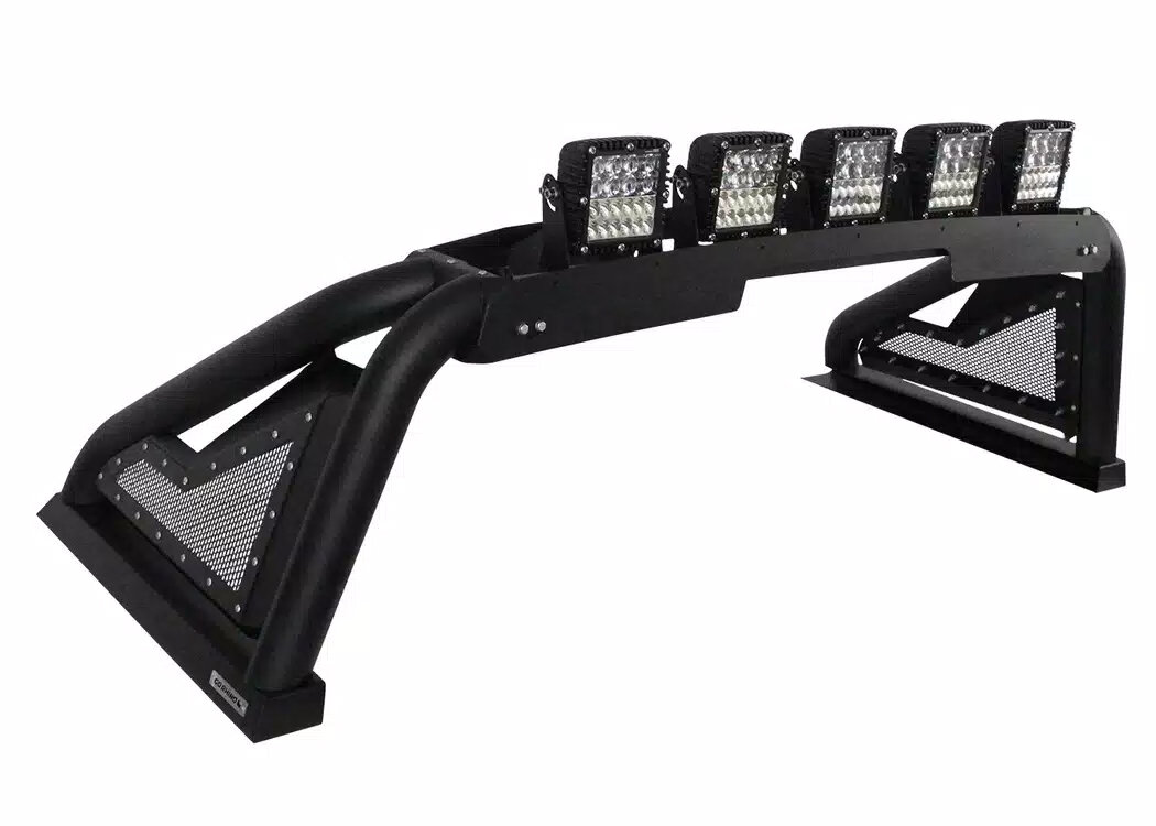 RealTruck Go Rhino 915000T Sport Bar 2.0 in Textured Black for 16-26 Toyota Tacoma with 5' Bed