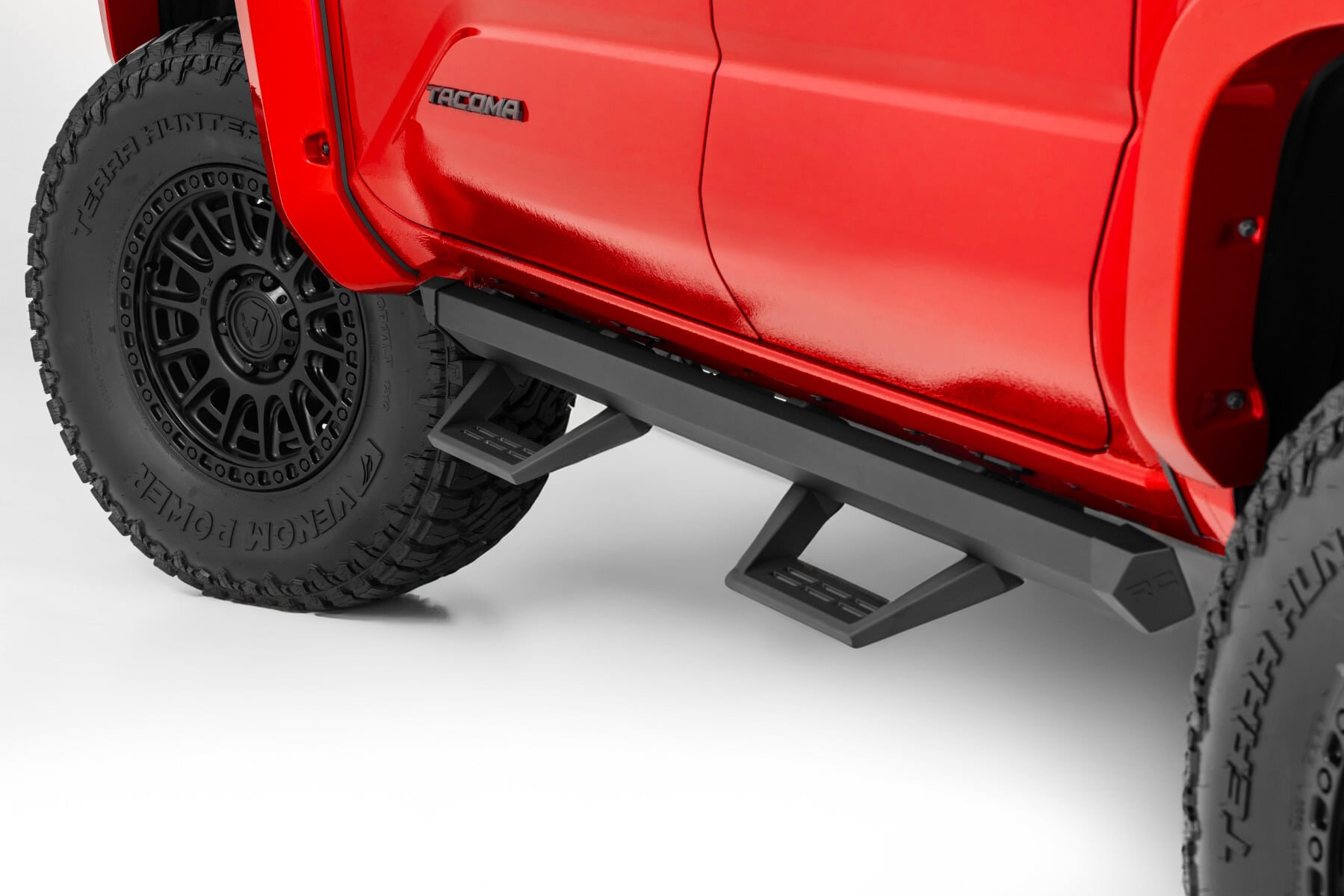 Rough Country 73003 SRL2 Adjustable Aluminum Steps for 24-26 Toyota Tacoma Double Cab