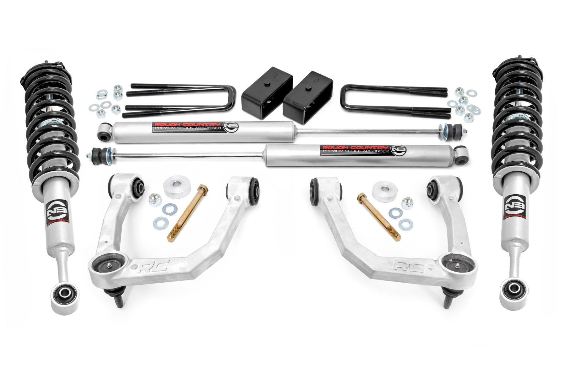 Rough Country 74231 3.5 Inch Lift Kit for 05-23 Toyota Tacoma with Aluminum Control Arms, N3 Front Struts and N3 Rear Shocks