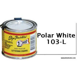 1 Shot Lettering Enamel - Polar White - 1/2 Pint
