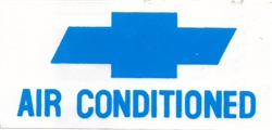 Camaro Chevy Bowtie Air Conditioned Window Decal, Each