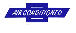 Camaro Air Conditioned Blue Chevy Bowtie Window Decal