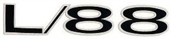 Camaro 427 L/88 Hood, Fender, Engine Decal, Black with Silver Trim, Each