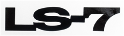 LS-7 Hood, Fender, Engine Decal, All Black Each