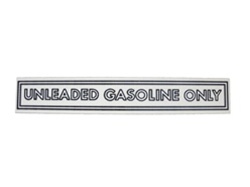 Camaro 5 Inch Unleaded Gasoline Only Decal, Black AND White