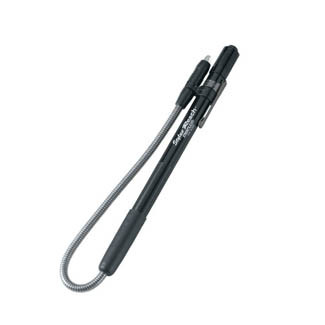 Stylus and #8482, Flexible Reach Black Flashlight w/White LED