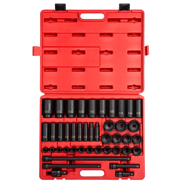 1/2" Drive SAE Impact Socket Master 43 Piece Set SUN2568