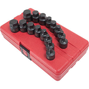 16 Pc. 3/8 Dr. Stubby SAE, MMImpact Hex Bit SetSUN3646