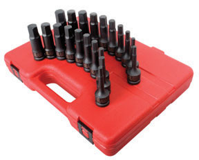 Sunex Tools 20 Pc. 1/2" Drive SAE & Metric Master Impact Hex Driver Set SUU-2637